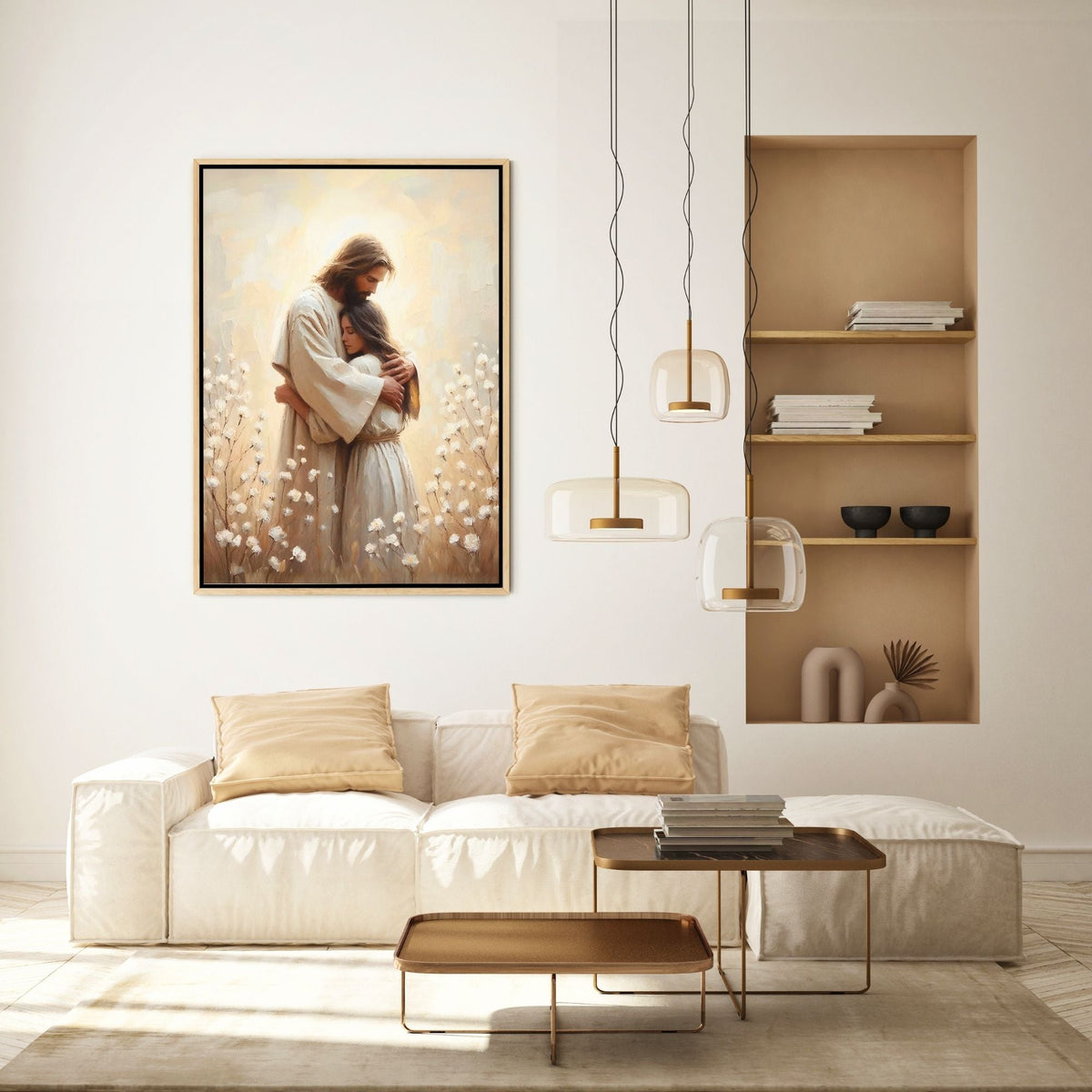 Jesus Hugging a Woman IV - Canvas