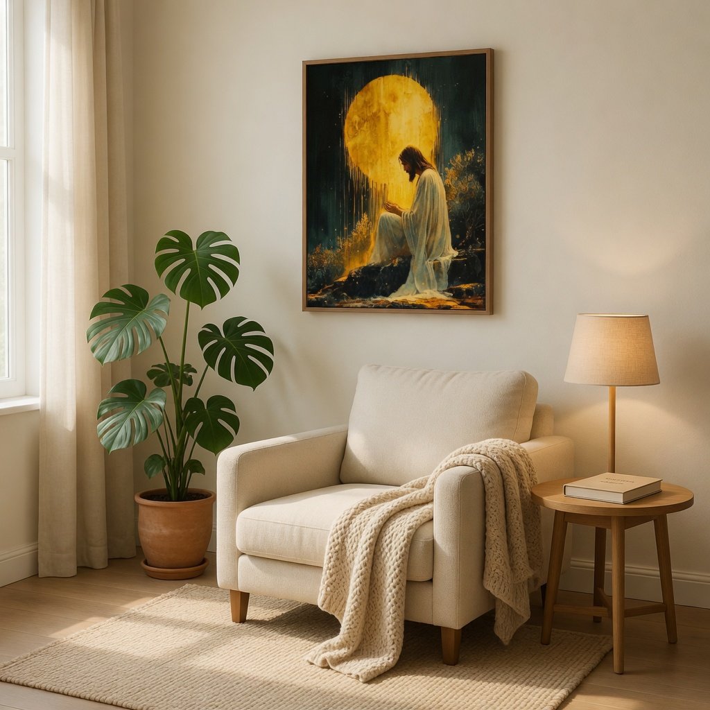 Jesus in the Garden of Gethsemane II - Canvas
