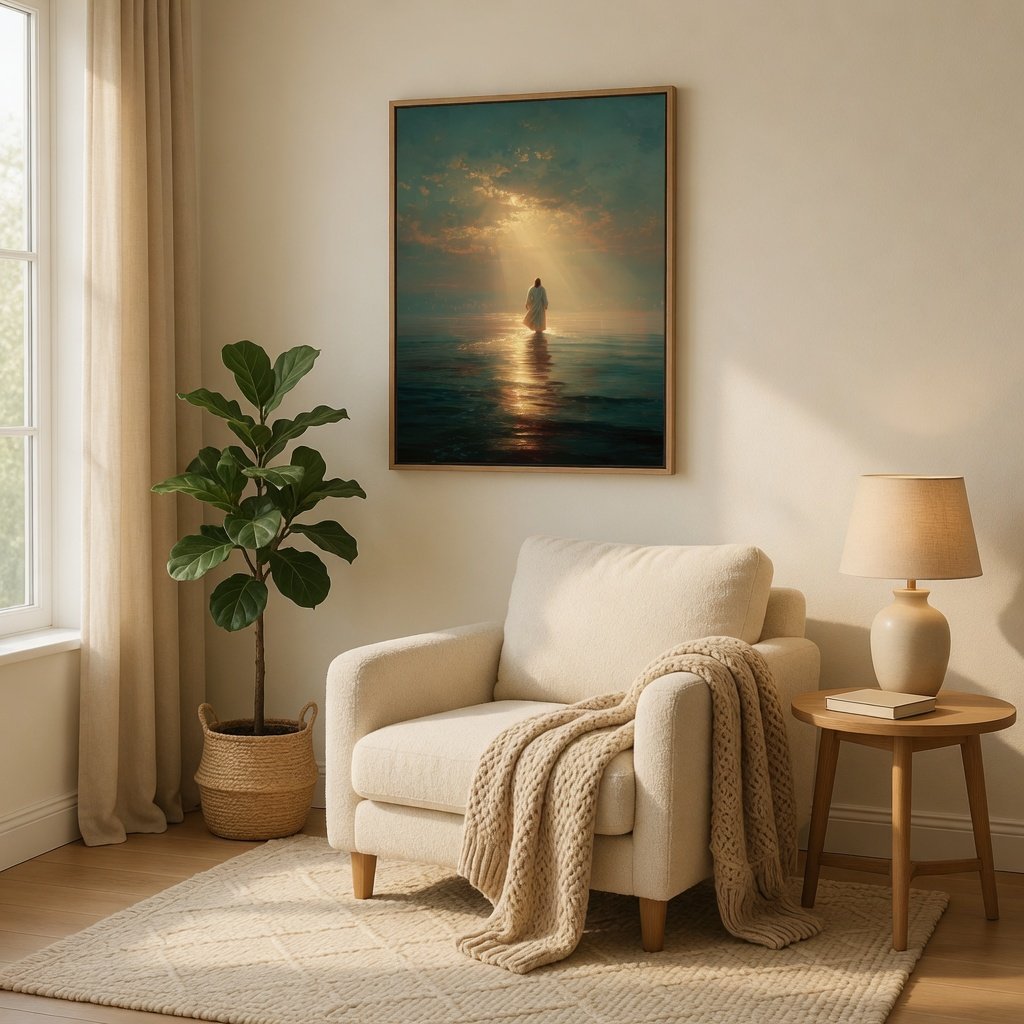 Jesus Walking on Water VII - Canvas