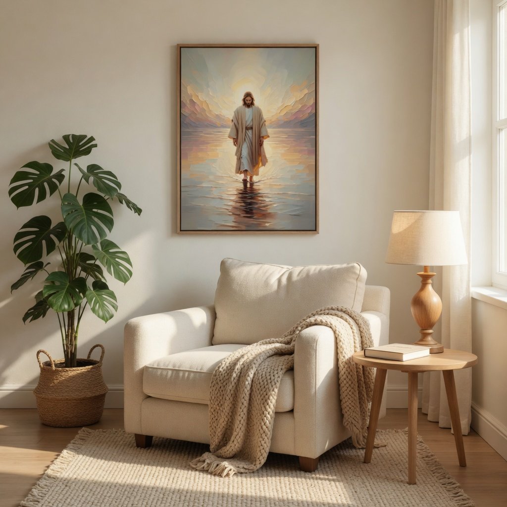 Jesus Walking on Water III - Canvas