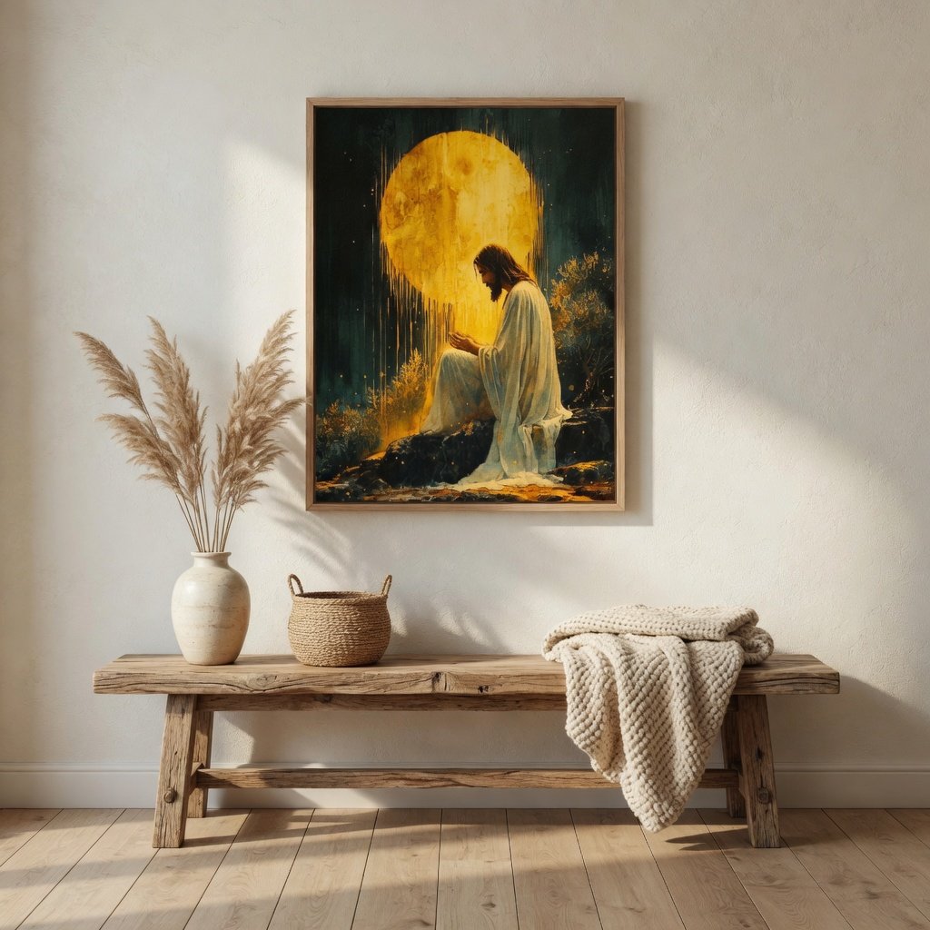 Jesus in the Garden of Gethsemane II - Canvas