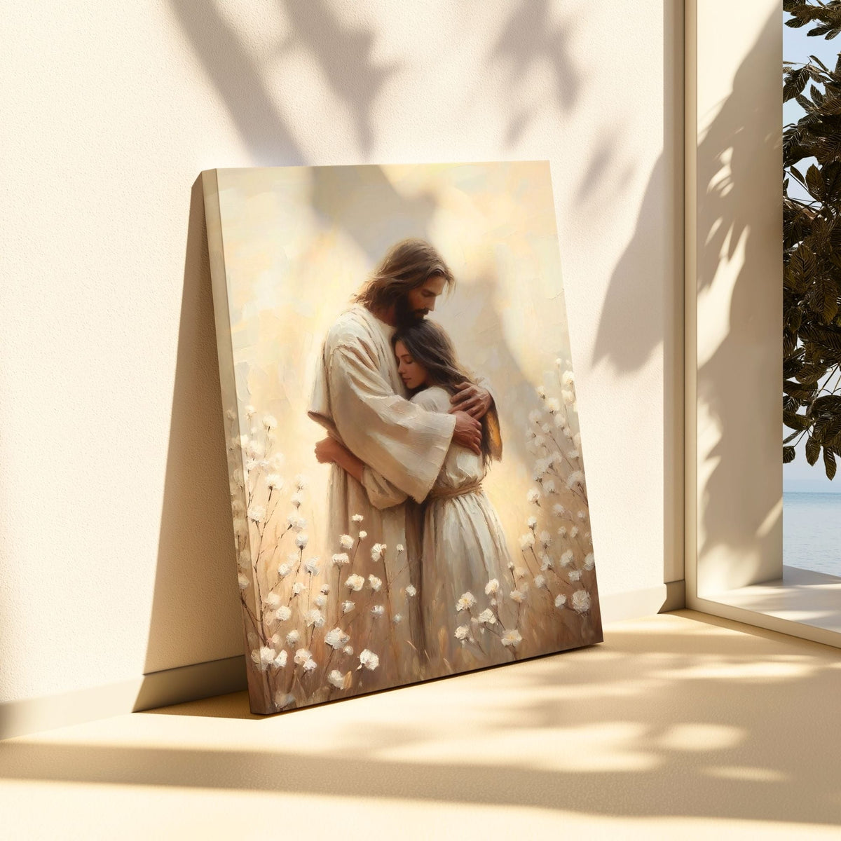 Jesus Hugging a Woman IV - Canvas