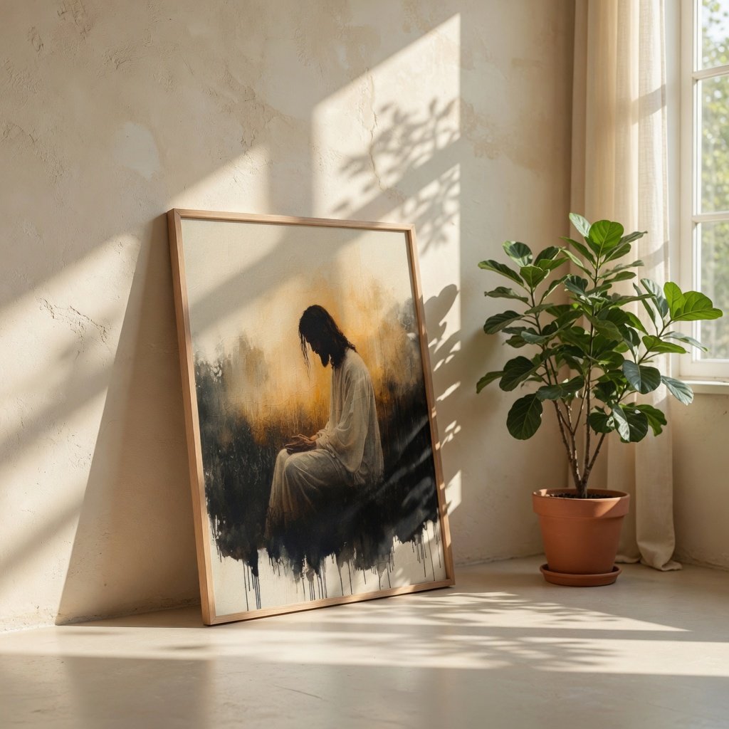 Jesus in the Garden of Gethsemane III - Canvas