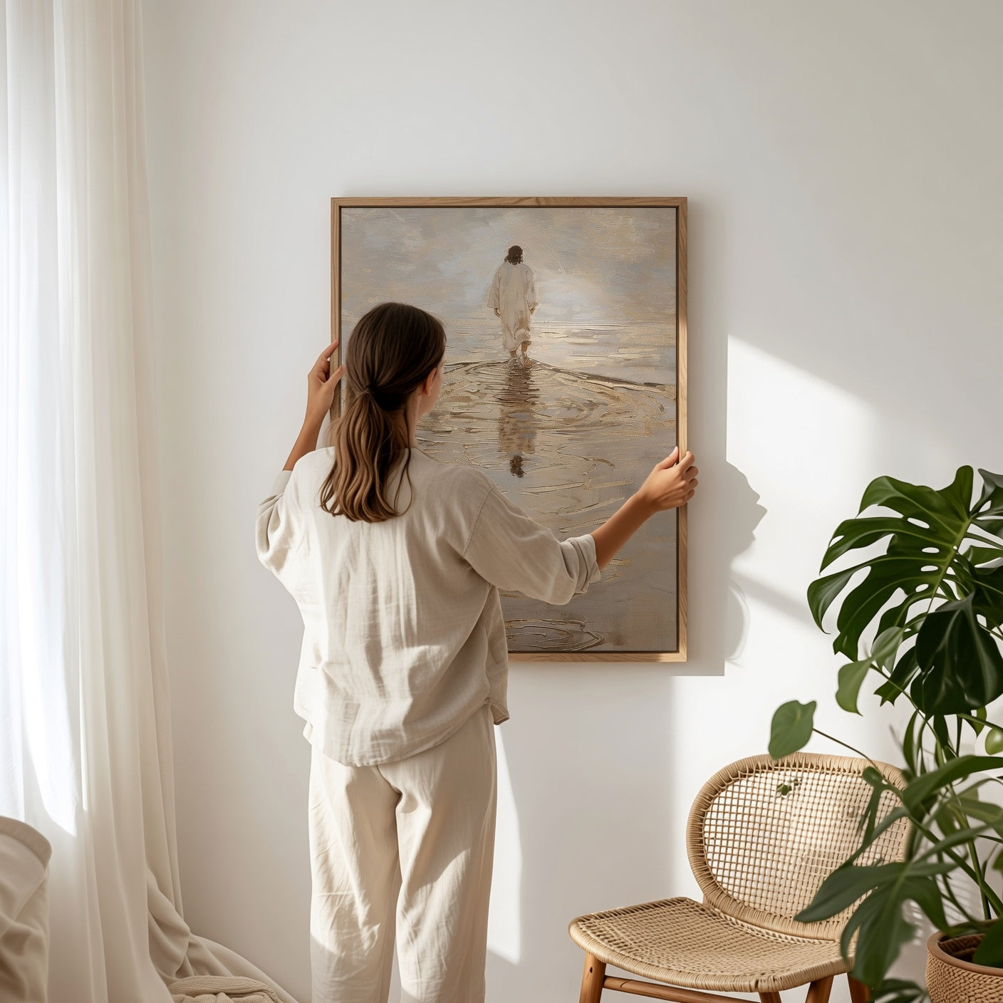 Jesus Walking on Water IV - Canvas