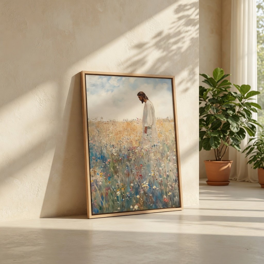 Jesus Leaves The 99 - Canvas
