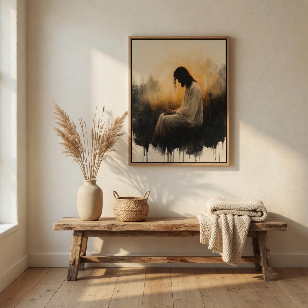 Jesus in the Garden of Gethsemane III - Canvas