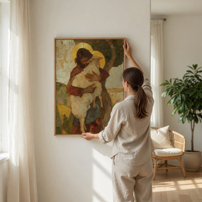 Parable of The Lost Sheep V - Canvas