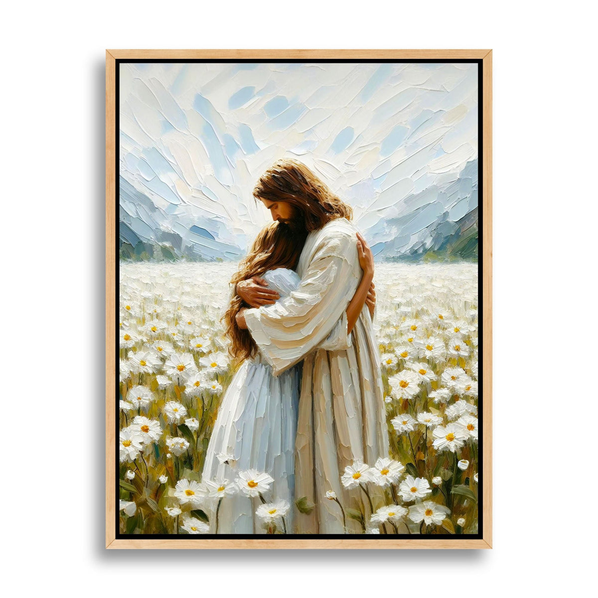 Jesus Hugging a Woman - Canvas