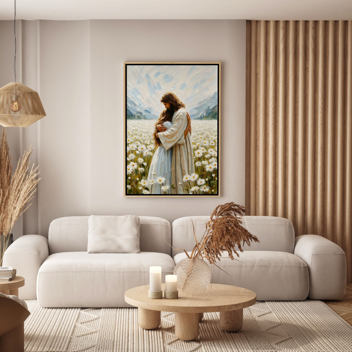 Jesus Hugging a Woman - Canvas