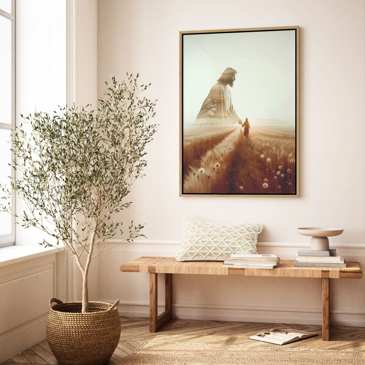 He Walks Beside Me - Canvas