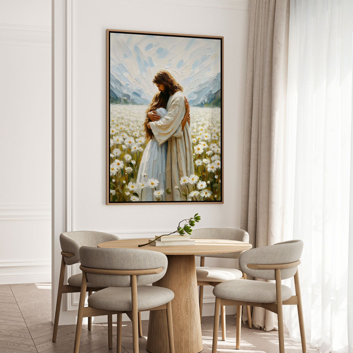 Jesus Hugging a Woman - Canvas