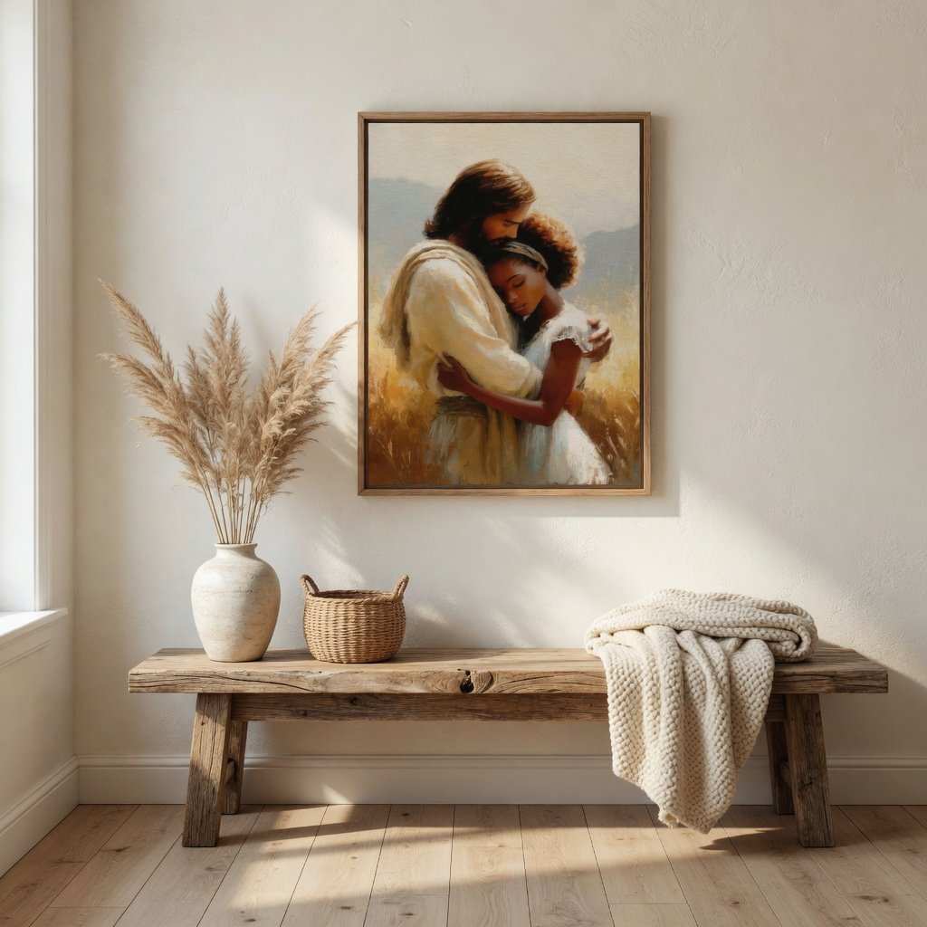 Jesus Hugging a Woman III - Canvas