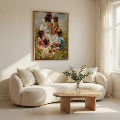 Jesus Playing with Children - Canvas