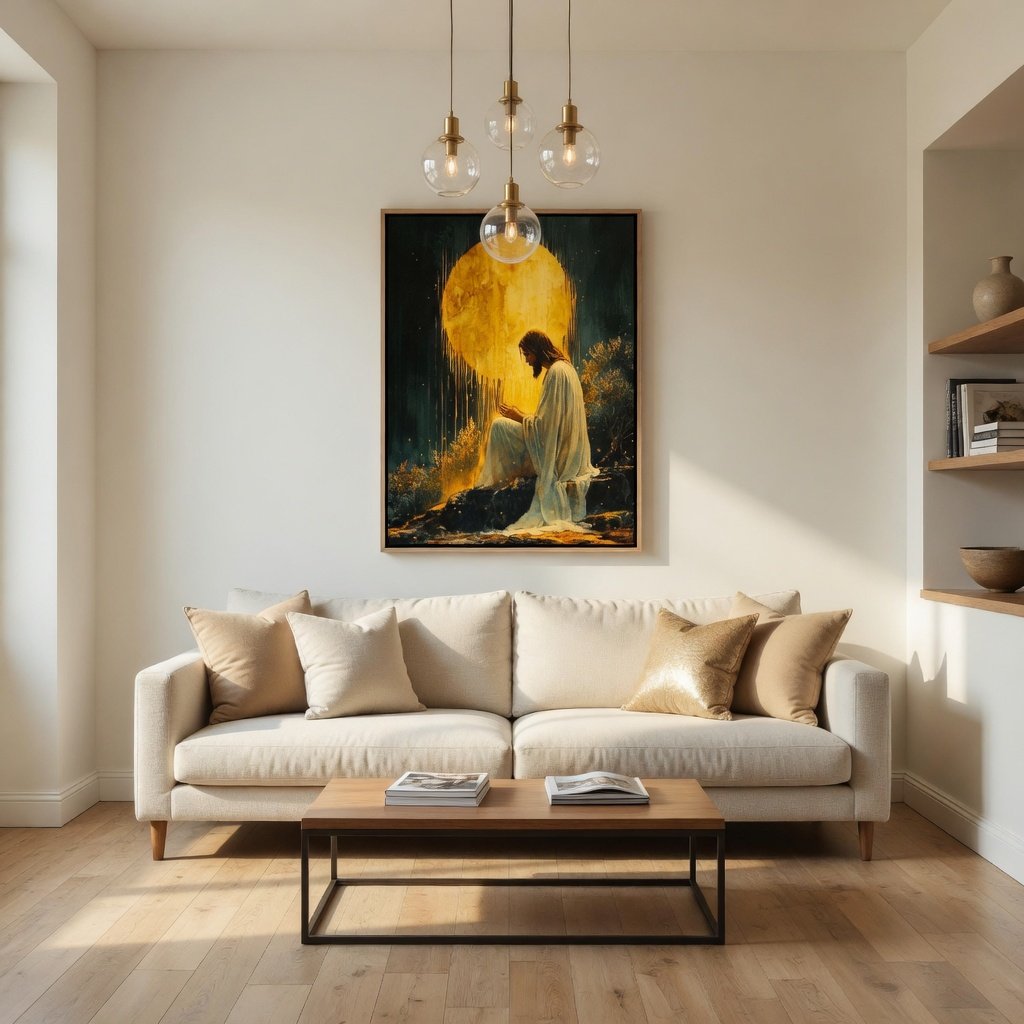 Jesus in the Garden of Gethsemane II - Canvas