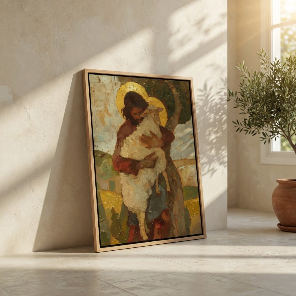 Parable of The Lost Sheep V - Canvas