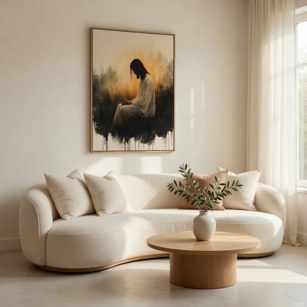 Jesus in the Garden of Gethsemane III - Canvas