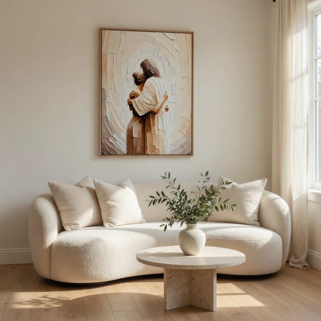 Jesus Hugging a Woman V - Canvas