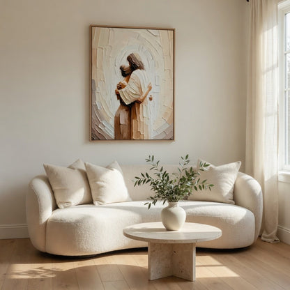 Jesus Hugging a Woman V - Canvas