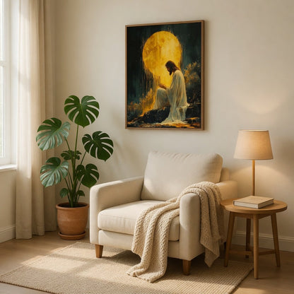 Jesus in the Garden of Gethsemane II - Canvas