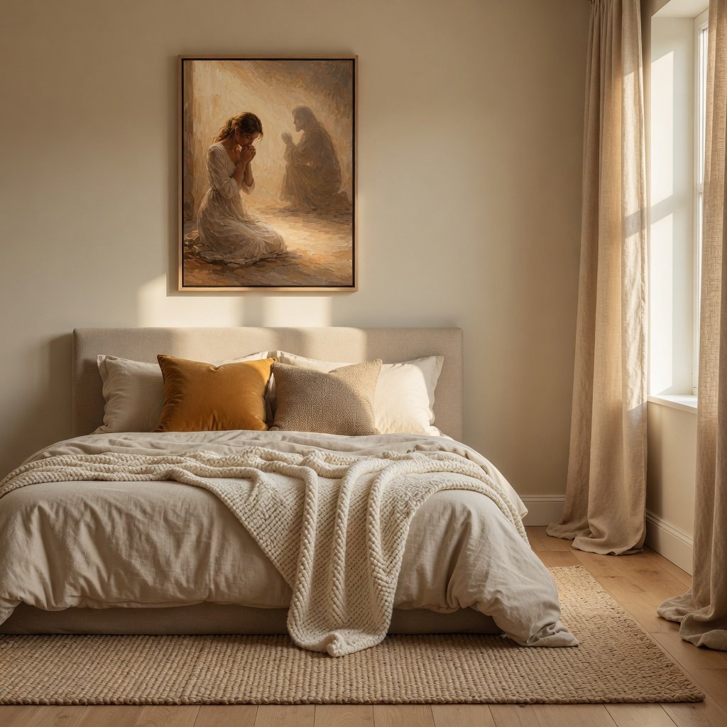 Jesus Prays With You - Canvas