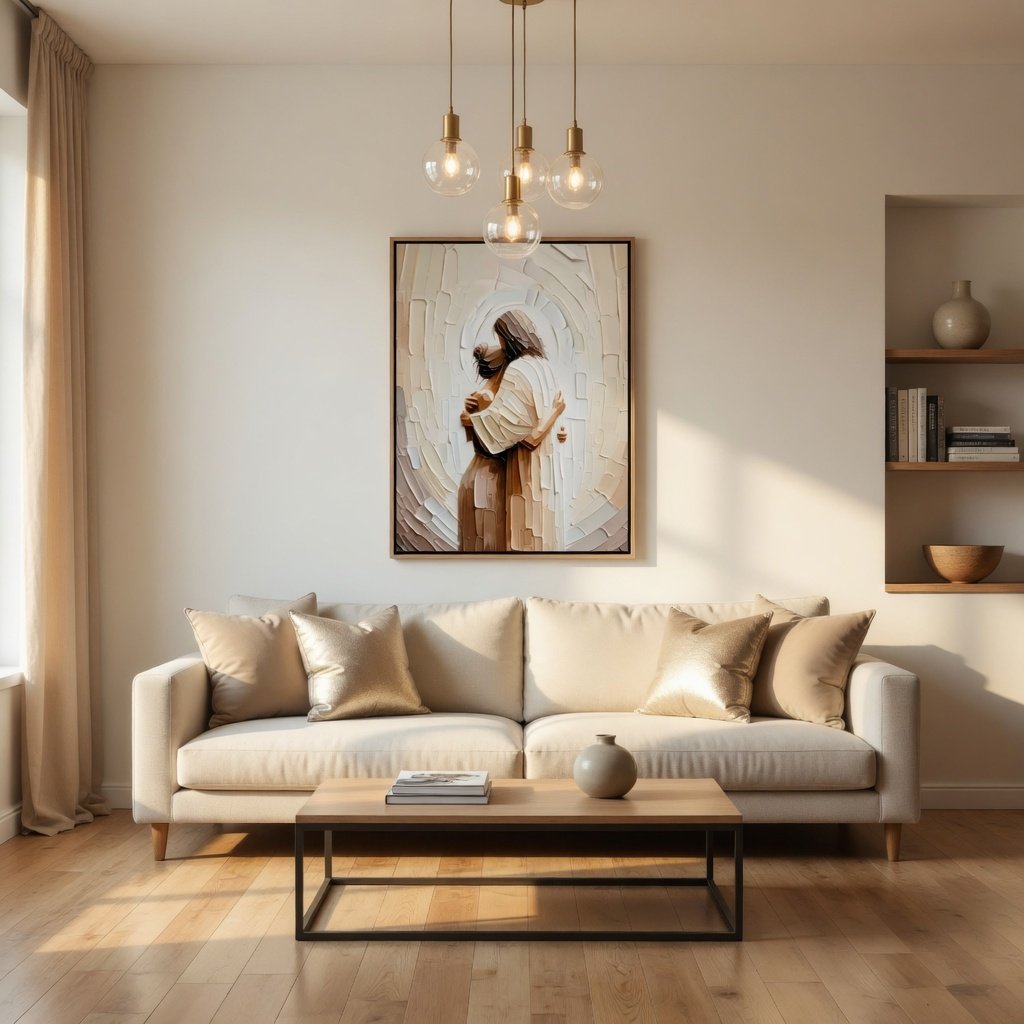 Jesus Hugging a Woman V - Canvas