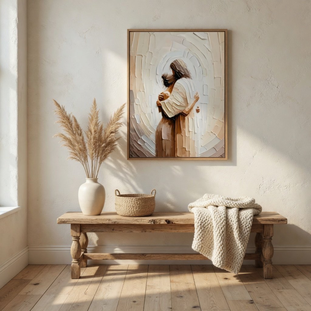 Jesus Hugging a Woman V - Canvas