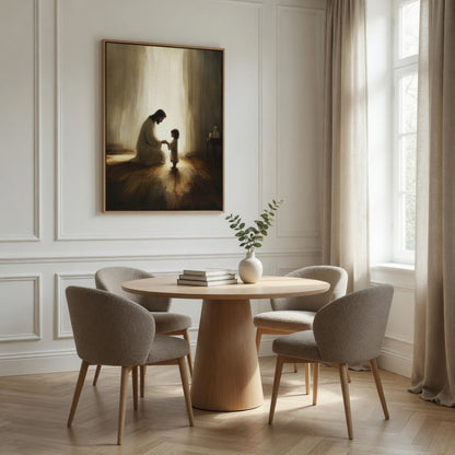 Jesus Praying With Child - Canvas