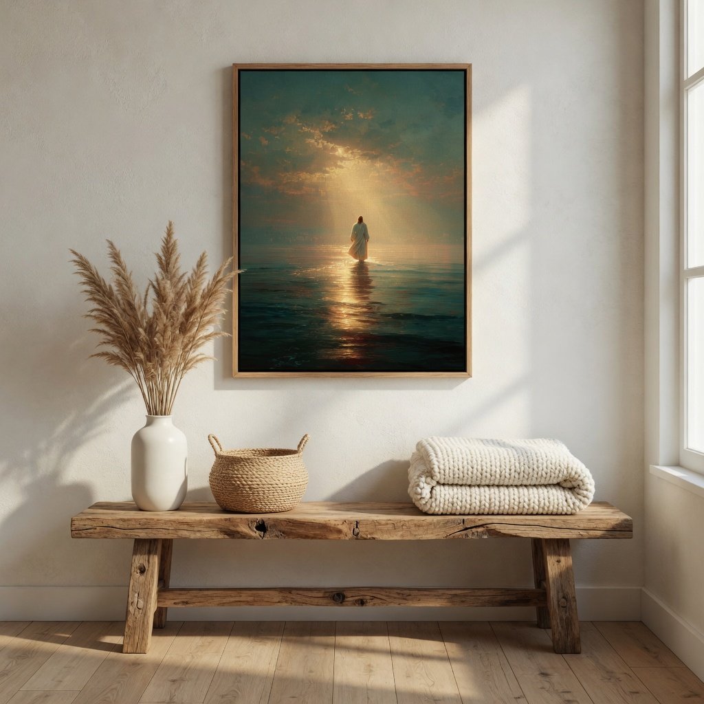 Jesus Walking on Water VII - Canvas
