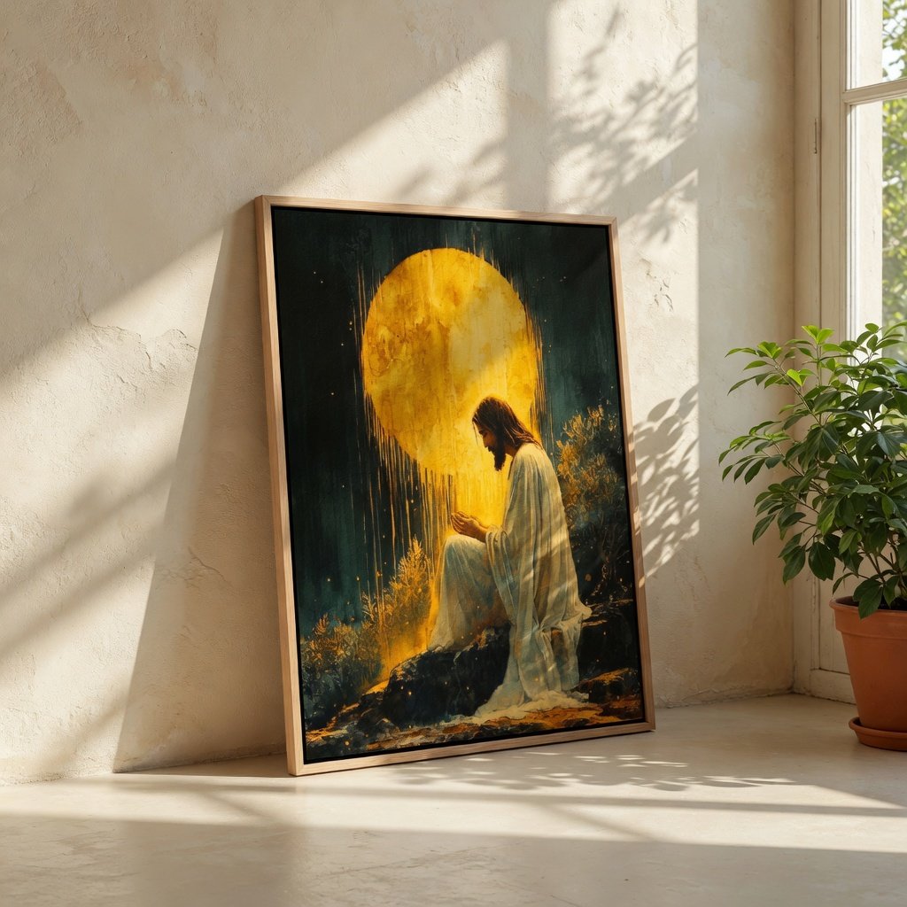Jesus in the Garden of Gethsemane II - Canvas
