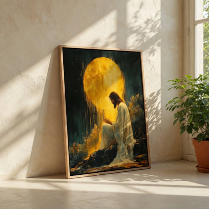 Jesus in the Garden of Gethsemane II - Canvas