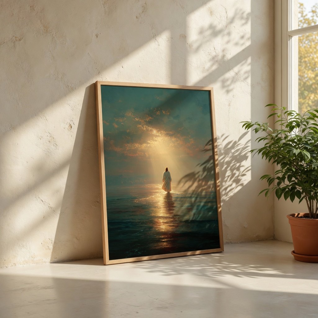 Jesus Walking on Water VII - Canvas
