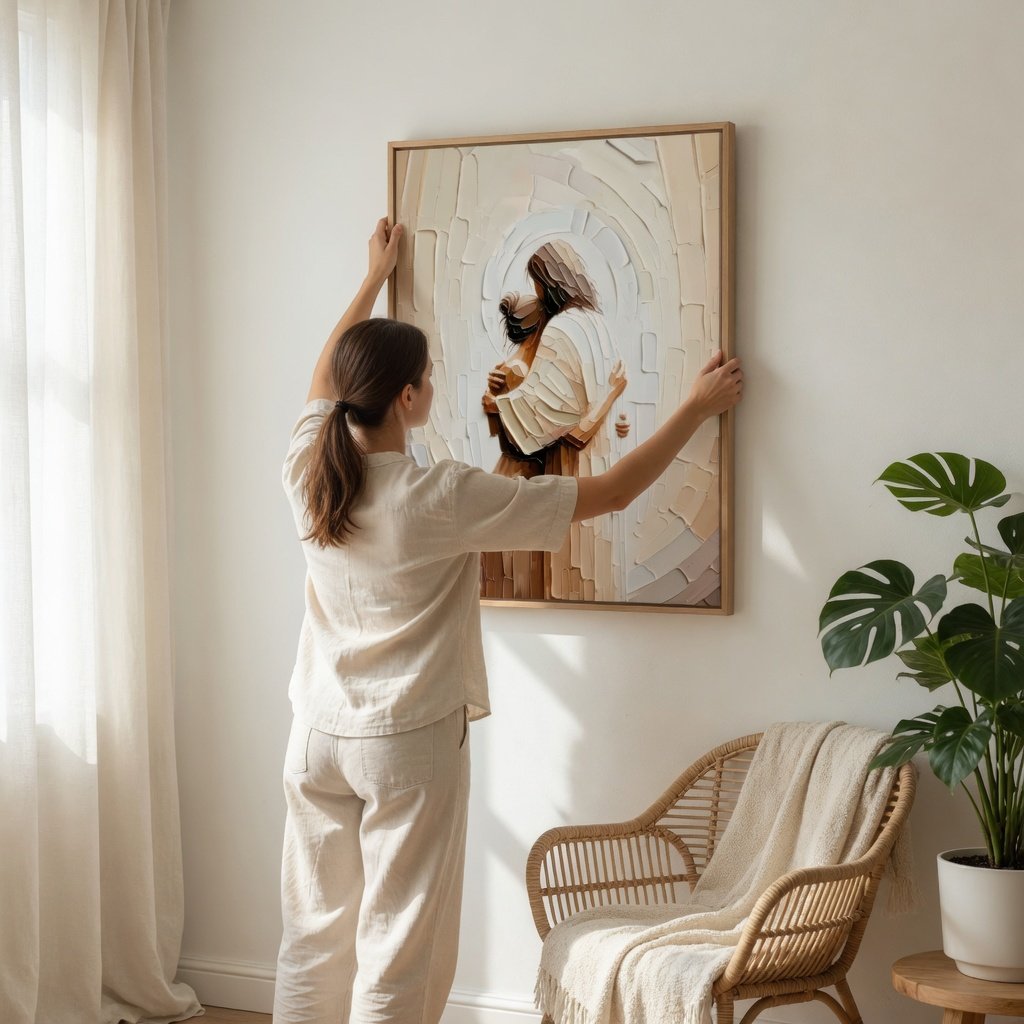 Jesus Hugging a Woman V - Canvas