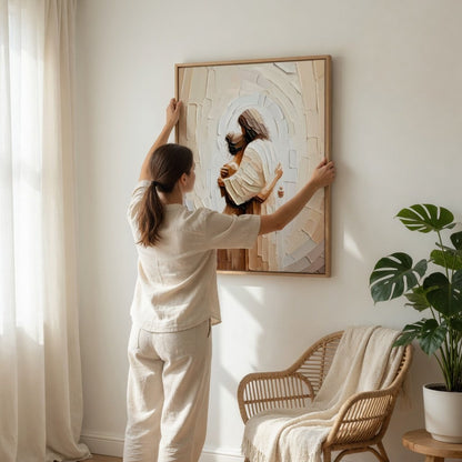 Jesus Hugging a Woman V - Canvas