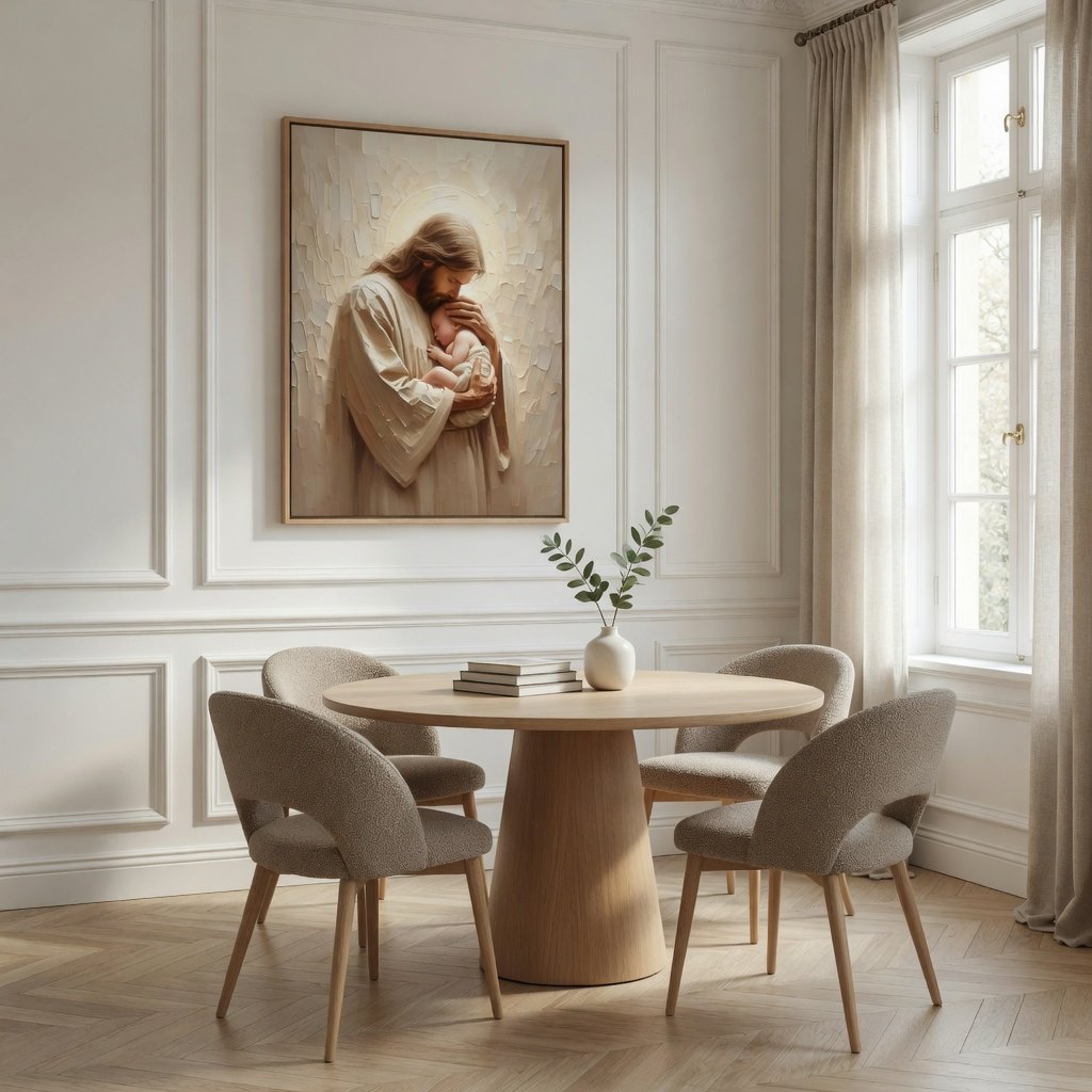 Jesus Holding a Baby - Canvas