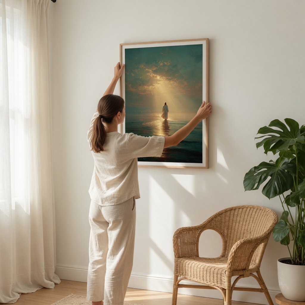 Jesus Walking on Water VII - Canvas