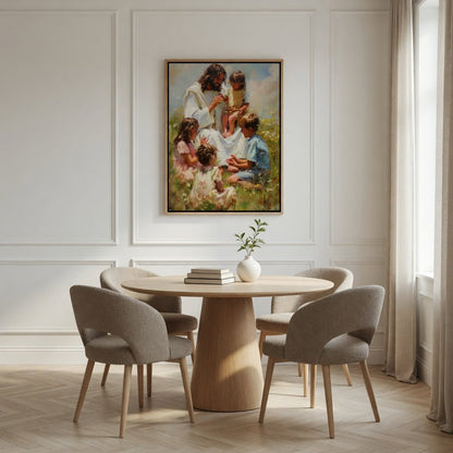 Jesus Playing with Children - Canvas