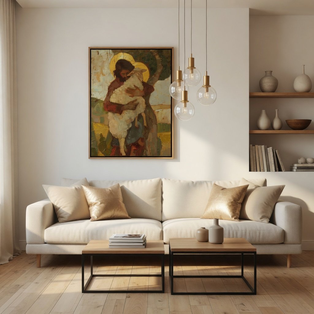Parable of The Lost Sheep V - Canvas