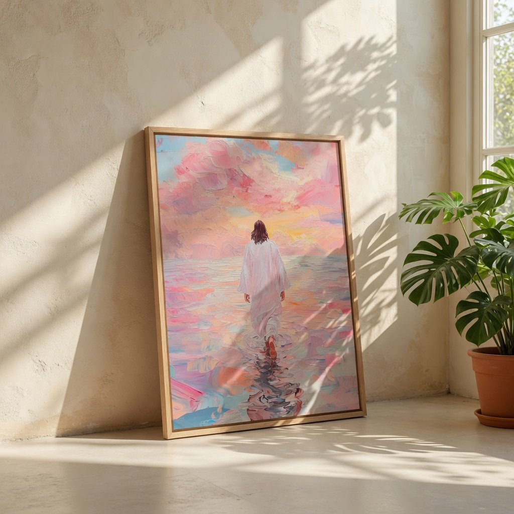 Jesus Walking on Water VI - Canvas