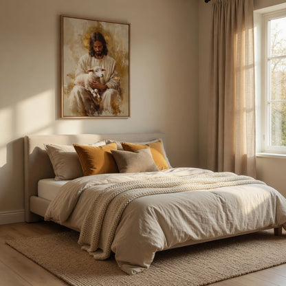 Jesus and the Lamb - Canvas
