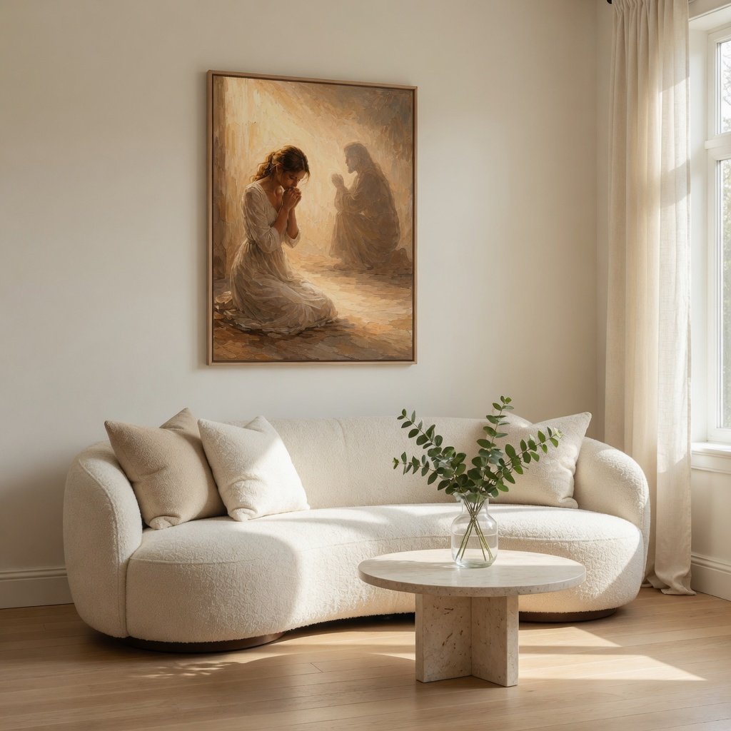 Jesus Prays With You - Canvas